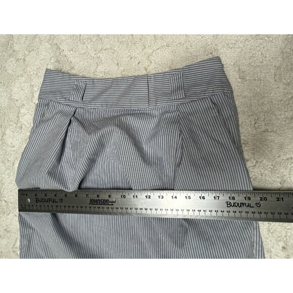 Anthropologie Edme & Esyllte Women's Size 8 Blue Striped Career Pencil Skirt - Picture 6 of 9